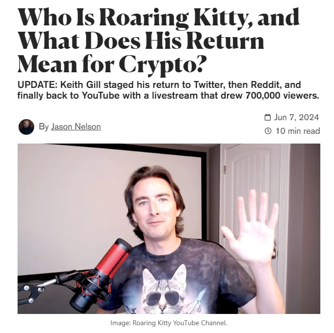 Roaring Kitty return livestream